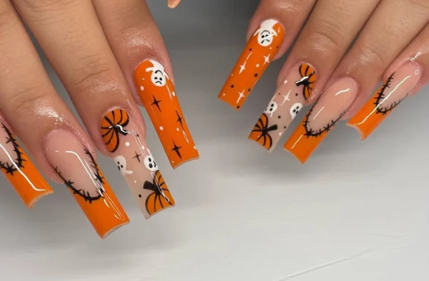 Orange Halloween Nails: 30+ Spooktacular Halloween Nails