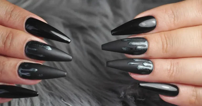 Black Halloween Nails