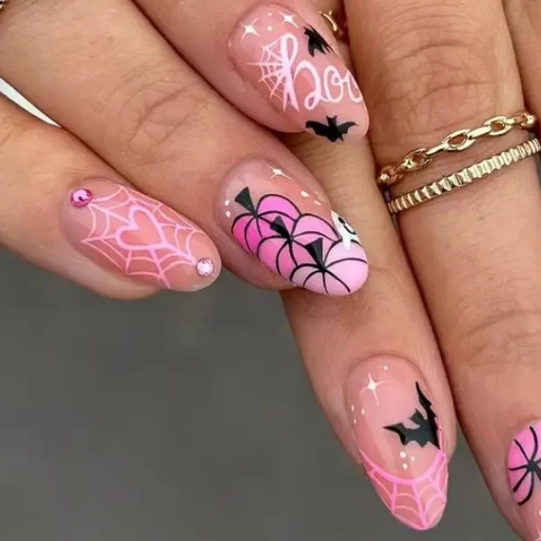 Pink Halloween Nails: 40+ Cute and Scary Expert Ideas