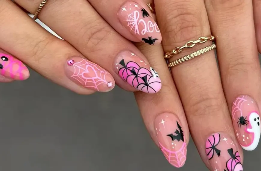 Nailsslay - Acrylic Nails, Latest Nail Trends & Almond Nails 19 Pink Halloween Nails: 40+ Cute and Scary Expert Ideas