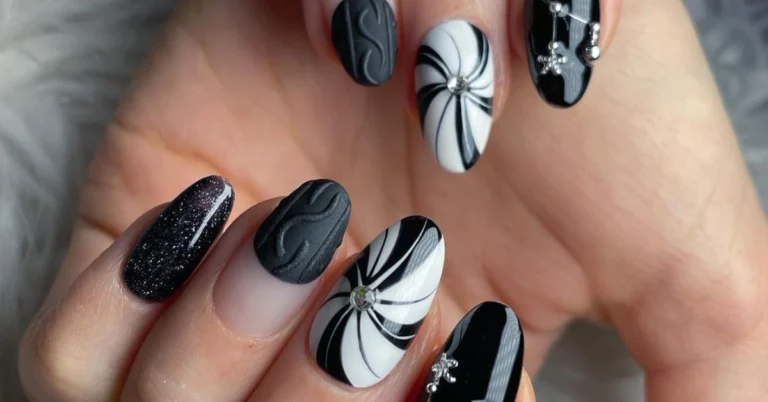black christmas nails
