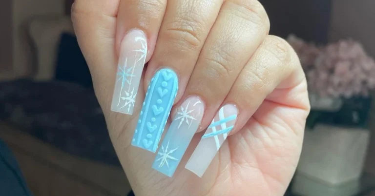 50+ Blue Winter Nails: Icy & Bright Nail Designs for the Colder Months 229 blue winter nails