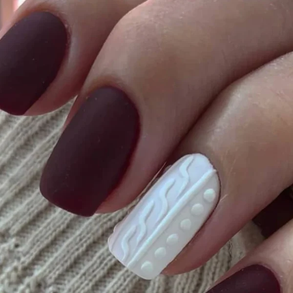 matte christmas nails