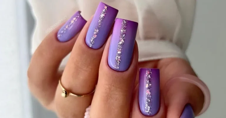 purple winter nails