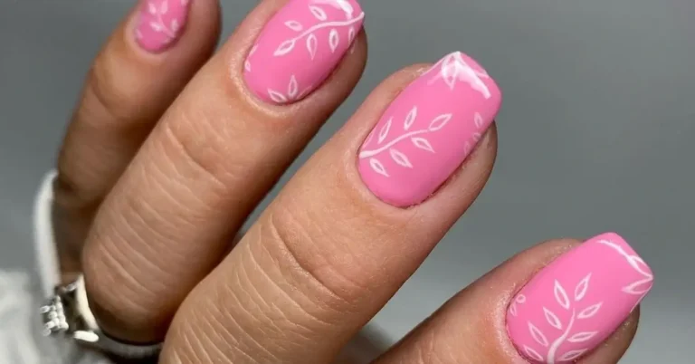 pink spring nails