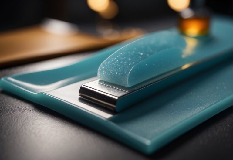 How to Prep Nails for Press Ons: Nail file, buffer, and alcohol wipe on a clean surface