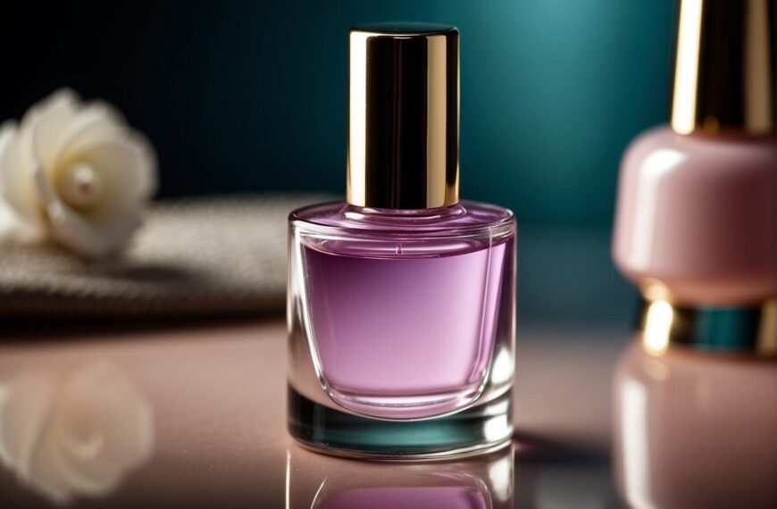 Why Are My Nails Transparent: Nail polish bottle with transparent nails and a magnifying glass