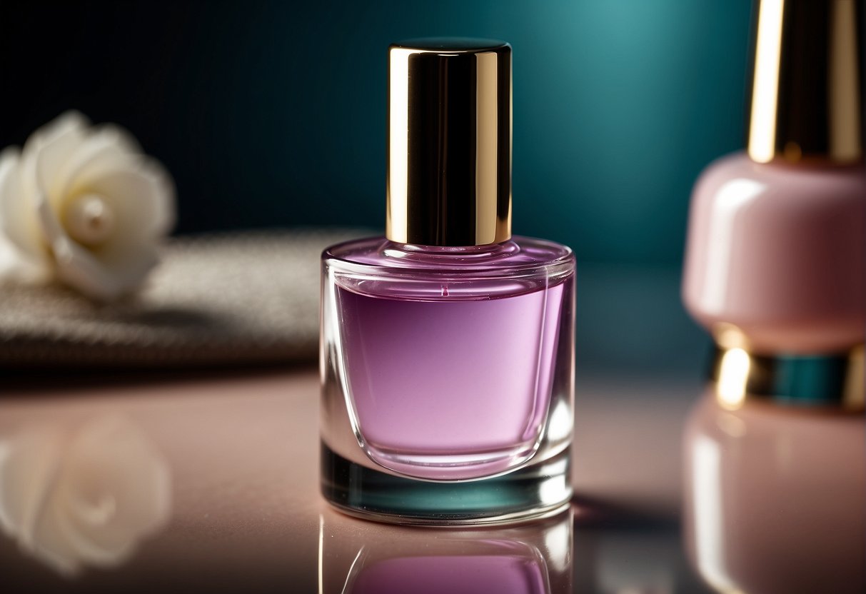 Why Are My Nails Transparent: Nail polish bottle with transparent nails and a magnifying glass