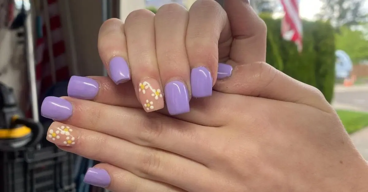 purple summer nails