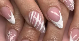 winter almond nails