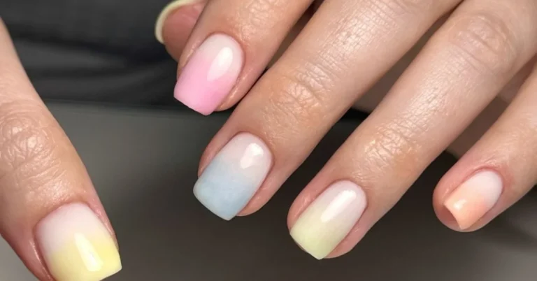 pastel summer ombre nails