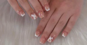 short winter acrylic nails