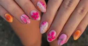 summer pink nail designs