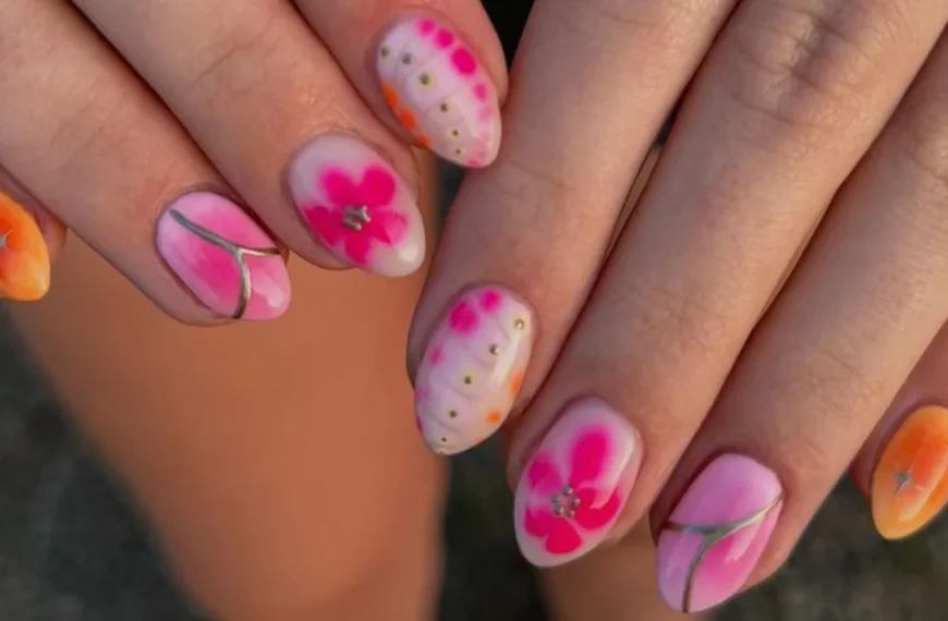 summer pink nail designs