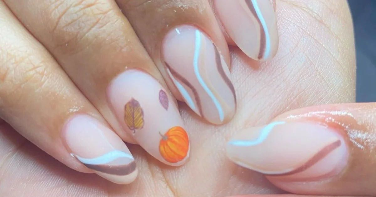 fall almond nails