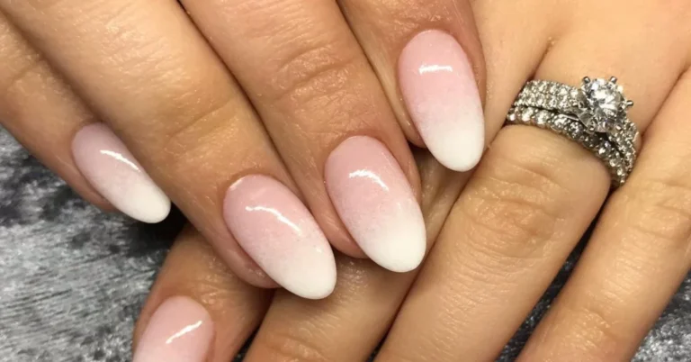 summer ombre dip nails