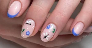 summer butterfly nails