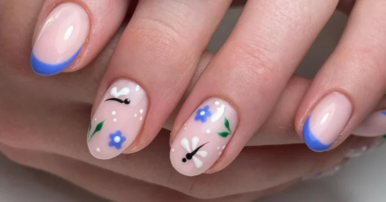 summer butterfly nails