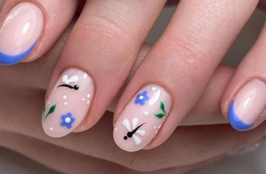 summer butterfly nails