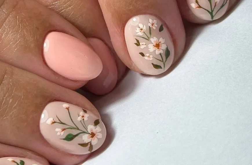 peach nails