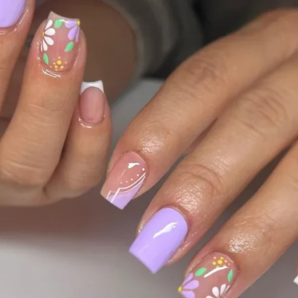 summer short square nails