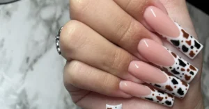 cow print nails
