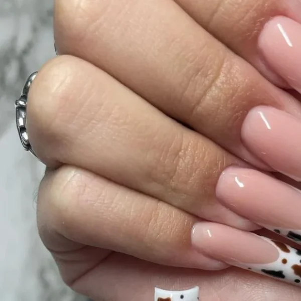 cow print nails