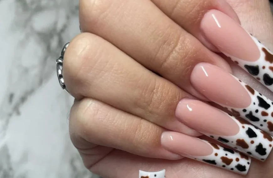 cow print nails