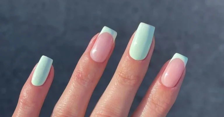 summer mint green nails